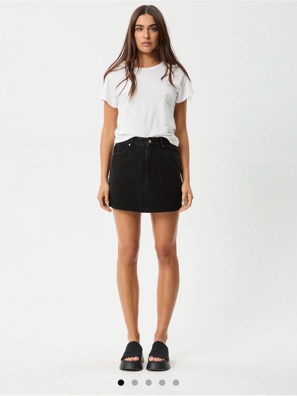 Afends Mini Skirt Womens Small Black Size XS